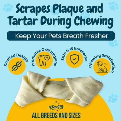 Show full view: HOTSPOT PETS 4 to 5-in Knotted Bones Rawhide Dog Treats, 12 count slide 7 of 11