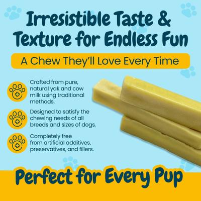 Show full view: HOTSPOT PETS 5 to 6-in Himalayan Yak Cheese Dog Chew Treats, Large, 12 count slide 7 of 11