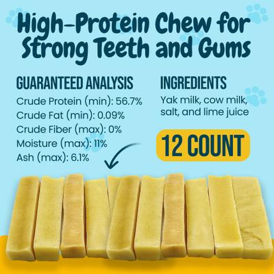Show full view: HOTSPOT PETS 5 to 6-in Himalayan Yak Cheese Dog Chew Treats, Large, 12 count slide 5 of 11