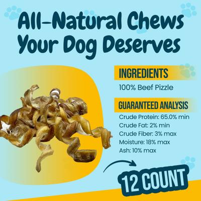 Show full view: HOTSPOT PETS 5 to 7-in Curly Bully Sticks Dog Treats, 12 count slide 5 of 9