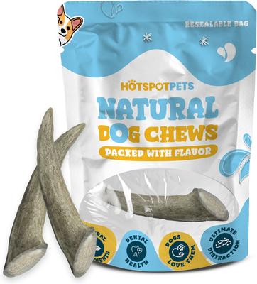 Show full view: HOTSPOT PETS 5 to 8-in Whole Deer Antler Dog Treats, Small, 2 count slide 3 of 11