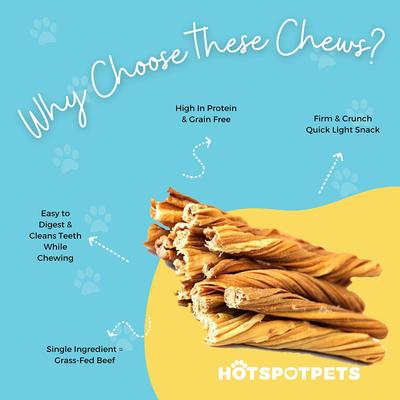 Show full view: HOTSPOT PETS 5-in Crunchy Beef Tripe Twists Dog Treats, 6 count slide 4 of 9