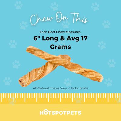 Show full view: HOTSPOT PETS 5-in Crunchy Beef Tripe Twists Dog Treats, 6 count slide 5 of 9