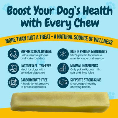 Show full view: HOTSPOT PETS 6 to 7-in Himalayan Yak Cheese Dog Chew Treats, X-Large, 6 count slide 6 of 11