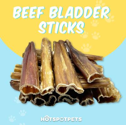 Show full view: HOTSPOT PETS 6-in Beef Bladder Stick Dog Treats, 12 count slide 4 of 10