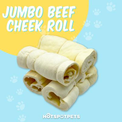 Show full view: HOTSPOT PETS 6-in Beef Cheek Roll Dog Treats, Jumbo, 4 count slide 4 of 11