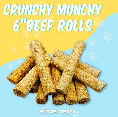 Show full view: HOTSPOT PETS 6-in Beef Crunchy Munchy Rolls Dog Treats, 3 count slide 3 of 11