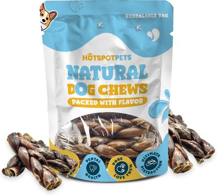 Show full view: HOTSPOT PETS 6-in Braided Beef Gullet Twist Dog Chew Treats, 12 count slide 3 of 10