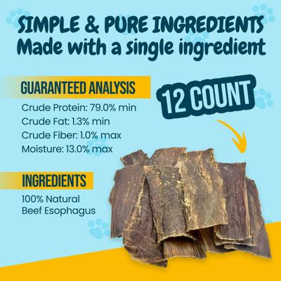 Show full view: HOTSPOT PETS 6-in Flat Beef Gullet Dog Treats, 12 count slide 5 of 8