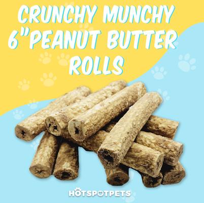 Show full view: HOTSPOT PETS 6-in Peanut Butter Crunchy Munchy Rolls Dog Treats, 3 count slide 3 of 10