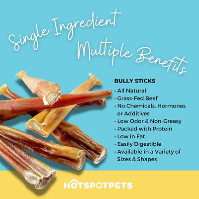 Show full view: HOTSPOT PETS 6-in Slim Bully Sticks Dog Treats, 150 count slide 4 of 9