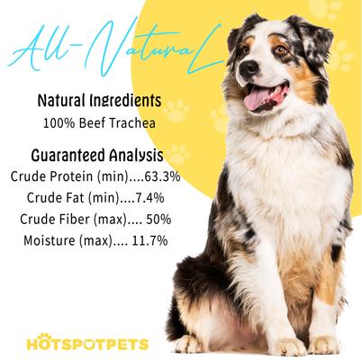 Show full view: HOTSPOT PETS 6-in Whole Beef Trachea Tubes Dog Chew Treats, 24 count slide 8 of 10