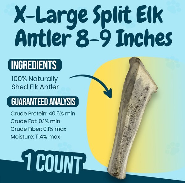 HOTSPOT PETS 8 to 9-in Split Elk Antlers Dog Treats