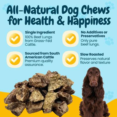 Show full view: HOTSPOT PETS Beef Lung Chunks Dehydrated Dog Treats, 8-oz bag slide 4 of 11