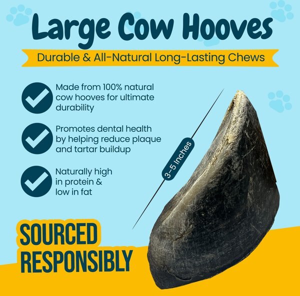 HOTSPOT PETS Cow Hooves Dog Chew Treats
