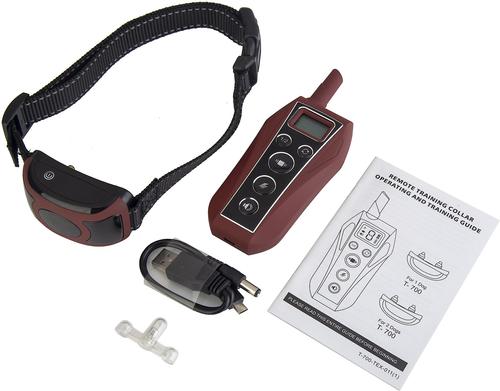 Show full view: HOTSPOT PETS Ultimate Waterproof & Rechargeable 2000-ft Range Dog Training Collar, Burgundy/Black slide 5 of 5