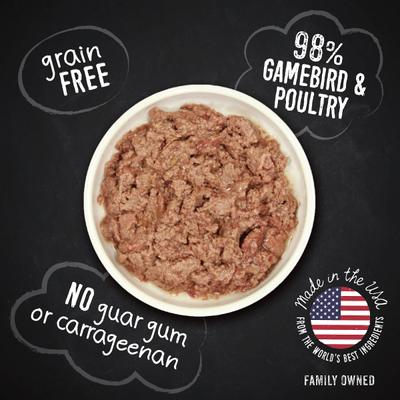 Show full view: Hound & Gatos 98% Gamebird Poultry Formula Grain-Free Canned Cat Food, 5.5-oz, case of 24 slide 3 of 9