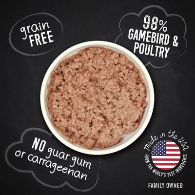 Show full view: Hound & Gatos 98% Gamebird Poultry Grain-Free Dog Food, 13-oz, case of 12 slide 5 of 11