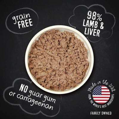 Show full view: Hound & Gatos 98% Lamb & Liver Formula Grain-Free Canned Cat Food, 5.5-oz, case of 24 slide 3 of 9