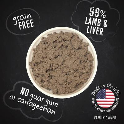 Show full view: Hound & Gatos 98% Lamb & Liver Grain-Free Canned Dog Food, 13-oz, case of 12 slide 5 of 11
