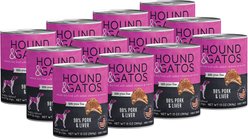 Hound & Gatos 98% Pork & Liver Grain-Free Canned Dog Food, 13-oz, case of 12 slide 2 of 9