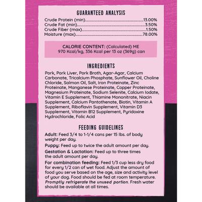 Show full view: Hound & Gatos 98% Pork & Liver Grain-Free Canned Dog Food, 13-oz, case of 12 slide 4 of 11