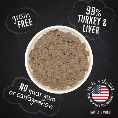 Show full view: Hound & Gatos 98% Turkey & Liver Grain-Free Dog Food, 13-oz, case of 12 slide 5 of 11