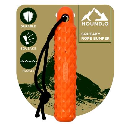 Show full view: Hound2O Rope Bumper Dog Toy, Orange slide 1 of 8