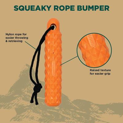 Show full view: Hound2O Rope Bumper Dog Toy, Orange slide 4 of 8