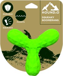 Hound2O Squeaky Boomerang Dog Toy, Green