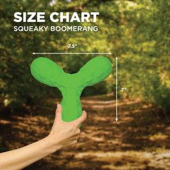 Hound2O Squeaky Boomerang Dog Toy, Green slide 2 of 7