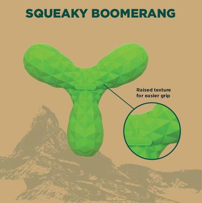Show full view: Hound2O Squeaky Boomerang Dog Toy, Green slide 4 of 8