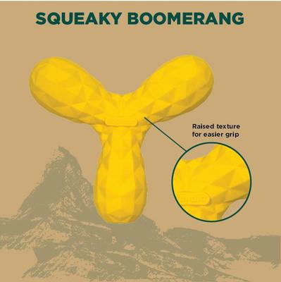 Show full view: Hound2O Squeaky Boomerang Dog Toy, Yellow slide 4 of 8