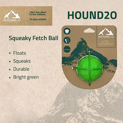 Show full view: Hound2O Squeaky Fetch Ball Dog Toy, Green, 3 count slide 3 of 8