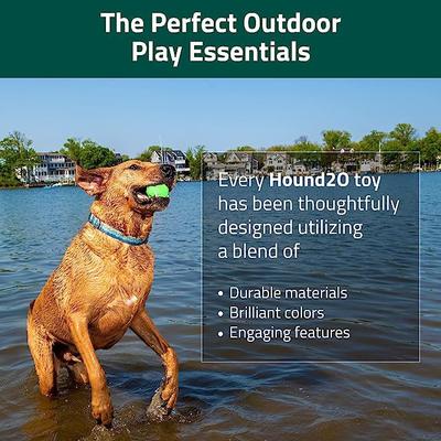 Show full view: Hound2O Squeaky Fetch Ball Dog Toy, Green, 3 count slide 6 of 8