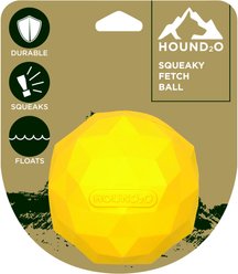 Hound2O Squeaky Fetch Ball Dog Toy, Yellow