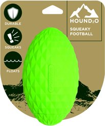 Hound2O Squeaky Football Dog Toy, Green