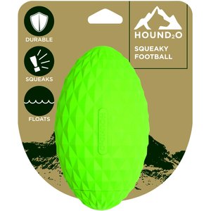 Hound2O Squeaky Football Dog Toy, Green