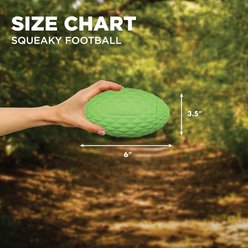 Hound2O Squeaky Football Dog Toy, Green slide 2 of 7