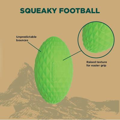 Show full view: Hound2O Squeaky Football Dog Toy, Green slide 5 of 9