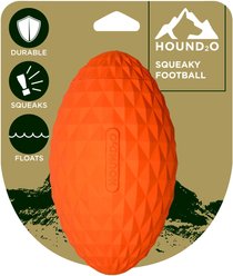 Hound2O Squeaky Football Dog Toy, Orange
