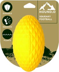 Hound2O Squeaky Football Dog Toy, Yellow