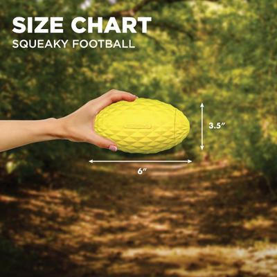 Show full view: Hound2O Squeaky Football Dog Toy, Yellow slide 2 of 8