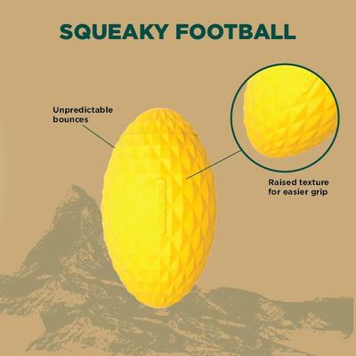 Show full view: Hound2O Squeaky Football Dog Toy, Yellow slide 4 of 8