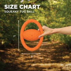 Hound2O Squeaky Tug Ball Dog Toy, Orange slide 2 of 7