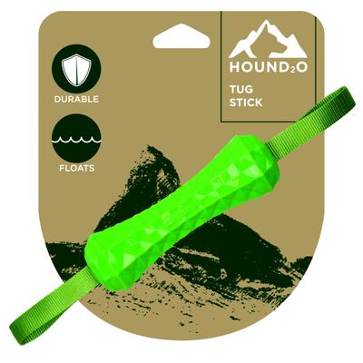 Show full view: Hound2O Tug Stick Dog Toy, Green slide 1 of 8