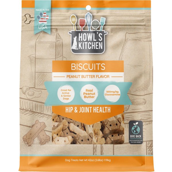 Howl's Kitchen Canine Cookies Peanut Butter & Molasses Flavor Dog Treats