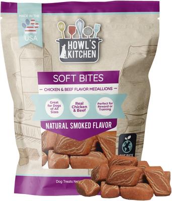 Show full view: Howl's Kitchen Meaty Medallions Chicken & Beef Flavor Dog Treats, 12-oz bag slide 4 of 10