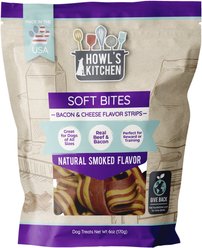 Howl's Kitchen Meaty Strips Bacon & Cheese Flavor Dog Treats, 6-oz bag