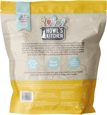 Show full view: Howl's Kitchen Pastrami Dog Soft Chew Treat, 4-oz bag slide 3 of 9